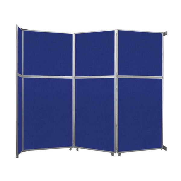 Operable Wall Folding Room Divider 11'9" x 10'3/4" Royal Blue Fabric